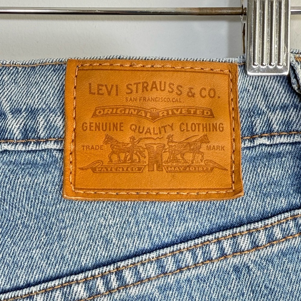 Levi's Premium Ribcage Straight Jeans Haters Gonna Hate 27 High Rise Ankle Big E - Picture 11 of 16